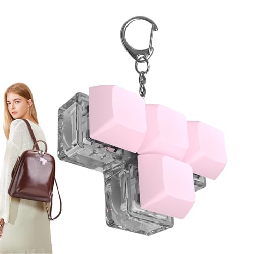Keyboard Clicker Toy,Keyboard Keyboard Keychain | 4 Key Light Tree Tester Fingerspielzeug - Fingerspielzeug Lustiger sensorischer Schlüsselbund Baumtester Spielzeug für AD von Générique