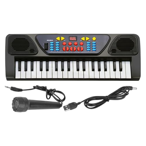 Keyboard für E-Piano für – Elektronisches Desktop-Piano mit 37 Tasten | Klaviertastatur für Anfänger, elektronisches Piano, tragbar, multifunktionale Musikinstrumente, Microp Keyboard für E-Piano für – Elektronisches Desktop-Piano mit 37 Tasten | Klaviertastatur für Anfänger, elektronisches Piano, tragbar, multifunktionale Musikinstrumente, Microp von Générique