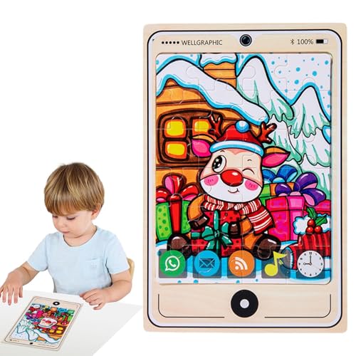 Kid Puzzles Toy – Tischspiel 2D 2D | Cartoon Mobile Phone Shape Design Early Education Education Toys für von 3 bis 8 Jahren, Mädchen von Générique