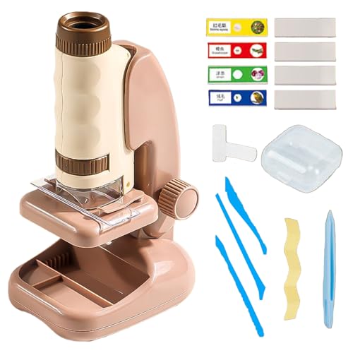 Kids Mikroskop-Set, Magnification Mikroskop-Set, 6,69 x 3,94 x 2,76 Zoll, Early Development STEM Toy, Fun Learning Tool, Science Toys für Home School Lab, und Mädchen, Alter 2+ von Générique