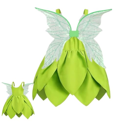 Kids Princess Kostüm Set, Fairy Dress Up Outfit, Green Fancy, Breathable Stoff, Flügel und Stirnband inklusive, perfekt für Schultanz, Geburtstag, Theme Gatherings, Veranstaltungen Kids Princess Kostüm Set, Fairy Dress Up Outfit, Green Fancy, Breathable Stoff, Flügel und Stirnband inklusive, perfekt für Schultanz, Geburtstag, Theme Gatherings, Veranstaltungen von Générique