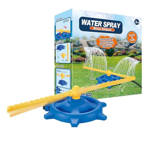 Kids Sprinkler, interaktive Backyard Water Games, 360 Grad Rotating, tragbare Sommer-Outdoor-Aktivität für Backyard Play und Poolside Fun, 25,9 x 61 x 5,12 cm von Générique