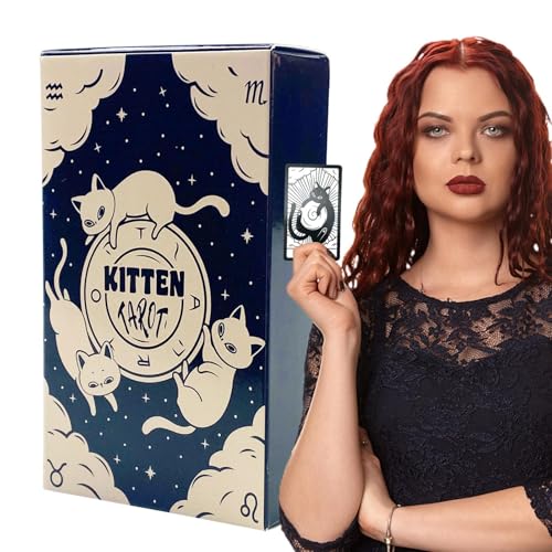 Kitten Tarot Deck, Tarot Card Game, Oracle Card Game, Wahrsagen, Fortune Telling Deck, 78-teiliges Tarot-Set 78 Stück Kitten Tarot Fortune Telling Card Game Family Friend Tisch Game Kitten Tarot Deck, Tarot Card Game, Oracle Card Game, Wahrsagen, Fortune Telling Deck, 78-teiliges Tarot-Set 78 Stück Kitten Tarot Fortune Telling Card Game Family Friend Tisch Game von Générique