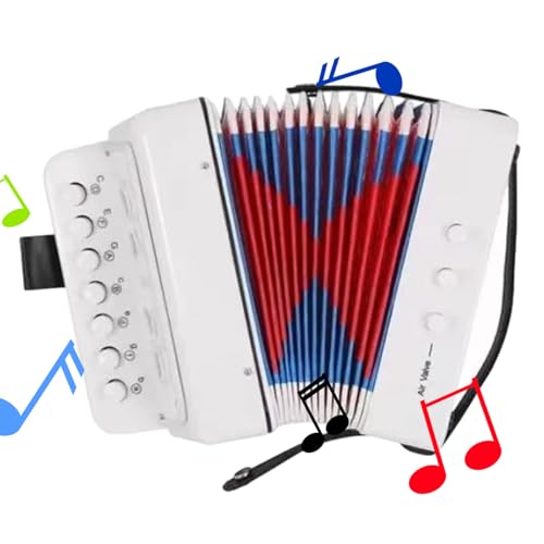Knopfakkordeon | Spielzeug für | Musikinstrument für die | Tragbares kleines mit 7 Anfängertasten | Umweltfreundliche und Mädchen 3 Knopfakkordeon | Spielzeug für | Musikinstrument für die | Tragbares kleines mit 7 Anfängertasten | Umweltfreundliche und Mädchen 3 von Générique