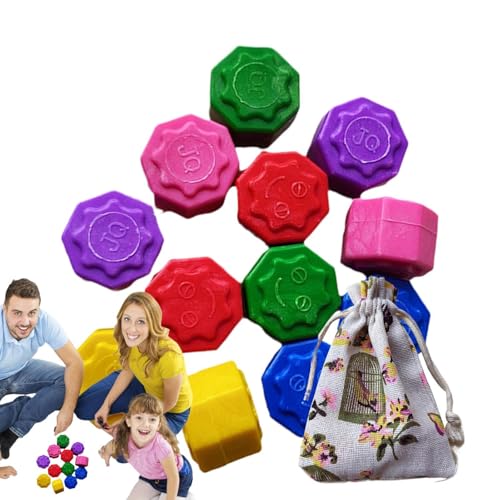 Korean Traditioneller Jack Gonggi, 2 cm Pebbles Stone Set, Hand Eye Koordination, Family Travel Games, Training Toy with Vivid Colors, for Family, Erwachsene, Kinder Korean Traditioneller Jack Gonggi, 2 cm Pebbles Stone Set, Hand Eye Koordination, Family Travel Games, Training Toy with Vivid Colors, for Family, Erwachsene, Kinder von Générique