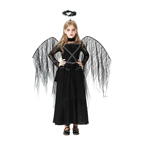 Kostüm Halloween Mädchen Engel Dämon Kleid Gothic für Party Verkleidet Cosplay und Bühnenshow Kostüm Halloween Mädchen T636 von Générique