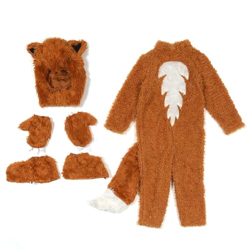 Kostüm für Kinder, Fuchs, Cosplay, für Kostümpartys, Shows und Rollenspiele, Tier, mit flauschigem Schwanz, Verkleidung für Kinder von Générique