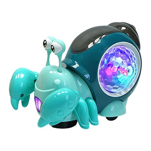Krabbelspielzeug – Spielzeug für Babys Schnecke | elektrisches Schneckenspielzeug mit automatischer Hindernisvermeidung | Spielzeug für Babys Krabbelschnecke | Musikspielzeug mit beleuchteter Musik von Générique