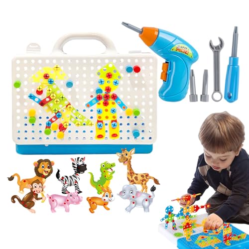 Kreatives Bohrer-Puzzle-Set, elektrische Bohrmaschine, 289 Teile/Elektrisches Set und Schraubendreher Spielzeug – Spielzeug und Schraubendreher, Blöcke von Générique