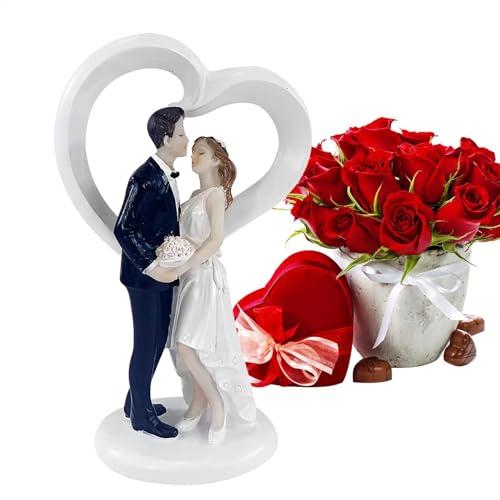 Kuchen-Topper-Figuren für die Hochzeit – elegante Dekoration für und Bräutigam | Harzkuchenornamente, romantische Tischdekoration, niedliche Partybevorzugungen, Souvenir an den Tag Kuchen-Topper-Figuren für die Hochzeit – elegante Dekoration für und Bräutigam | Harzkuchenornamente, romantische Tischdekoration, niedliche Partybevorzugungen, Souvenir an den Tag von Générique
