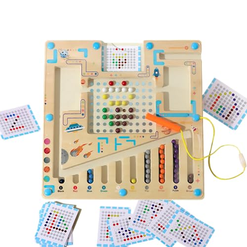 Labyrinth in magnetischer Farbe, verschiedene Farben aus Holz, Puzzle-Zählung, pädagogisches Lernen, Ende der Autoreise, für Vorschulalter, Mädchen im Alter von 3 bis 5 Jahren, Spielzeug Labyrinth in magnetischer Farbe, verschiedene Farben aus Holz, Puzzle-Zählung, pädagogisches Lernen, Ende der Autoreise, für Vorschulalter, Mädchen im Alter von 3 bis 5 Jahren, Spielzeug von Générique