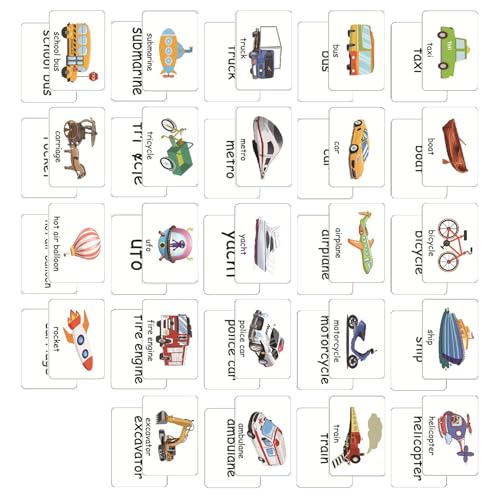 Learning Flash Cards, Kindergarten Vocabulary Cards, Vocabulary Building Cards, Closed Syndrome Cards, High-Frequency English Words, Flash Cards for Kids, Primary English Word Cards von Générique