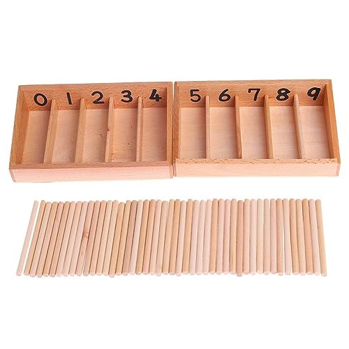 Lernspielzeug, Broschenbox aus Holz, 45 mathematische Spindeln, Zählen, praktisches und beliebtes Lernspielzeug von Générique