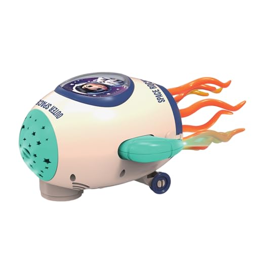 Lustige tanzende Rakete, elektrisches Spielzeug mit LED-Lichtern, Projektionen und Musik, spielbar, für Familienspiele, Meetings und Weihnachtsgeschenke von Générique