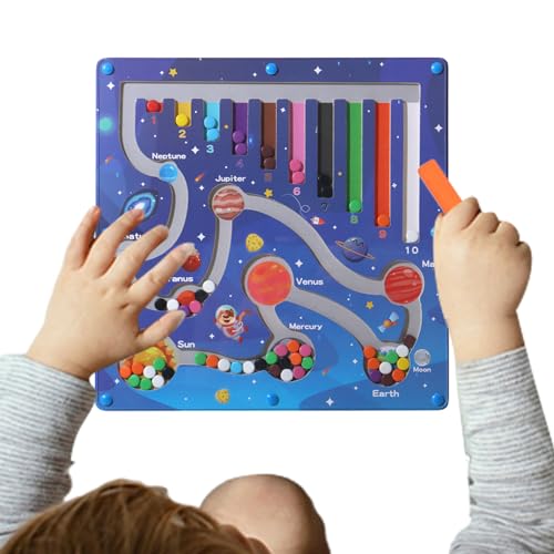 Magnetic Maze, Holz Counting Toy, Colorful Educational Game Board, 22,5 x 22,5 x 0,7 cm for Early Learning, Fun Play, and Kids' Stocking Stuffers Providing More Entertainment von Générique
