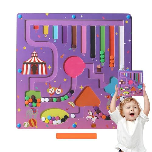 Magnetic Maze, Holz Counting Toy, Colorful Educational Game Board, 22,5 x 22,5 x 0,7 cm for Early Learning, Fun Play, and Kids' Stocking Stuffers Providing More Entertainment von Générique