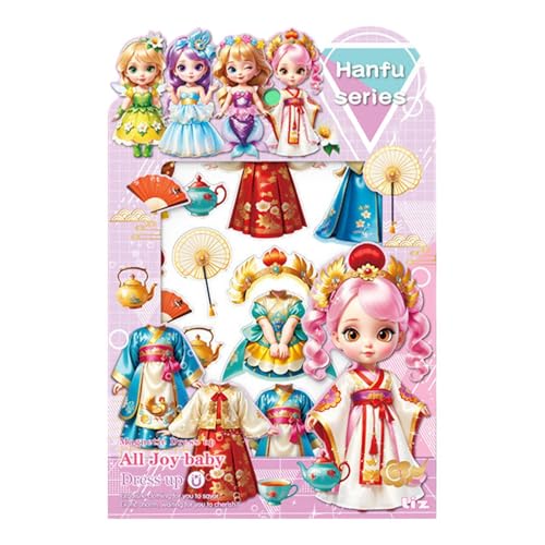 Magnetische Anziehpuppen, magnetische Puppenverkleidungssets – Kostümkleid, Ausschnitte für Prinzessinnen-Puppe aus Papier, magnetisch, Puzzles für Kleidung, kreative Ankleidepuppe Magnetische Anziehpuppen, magnetische Puppenverkleidungssets – Kostümkleid, Ausschnitte für Prinzessinnen-Puppe aus Papier, magnetisch, Puzzles für Kleidung, kreative Ankleidepuppe von Générique