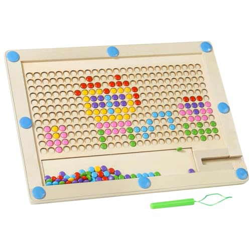 Magnetische Punkttafel für magnetische Kritzeltafel mit Punktperlen | Zeichenbrett aus Holz mit magnetischen Perlen | Lernspielzeug für Kleinkinder Magnetische Punkttafel für magnetische Kritzeltafel mit Punktperlen | Zeichenbrett aus Holz mit magnetischen Perlen | Lernspielzeug für Kleinkinder von Générique