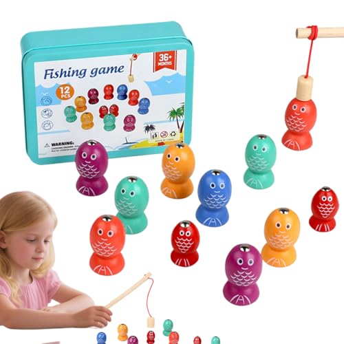 Magnetisches Angelspiel – Pool-Aktivitätsspiel | Holzspiel zur Entwicklung sensorischer Fähigkeiten und Feinmotorik für das Vorschulalter, 2-6 Jahre im Innenbereich Magnetisches Angelspiel – Pool-Aktivitätsspiel | Holzspiel zur Entwicklung sensorischer Fähigkeiten und Feinmotorik für das Vorschulalter, 2-6 Jahre im Innenbereich von Générique