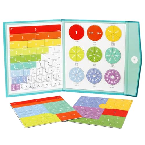 Magnetisches Demonstrationsbuch der Fraktionen | Magnetische Puzzles zum Lernen mathematischer Fraktionen, Manipulierbare Blöcke für Klassenzimmer und Unterricht von Générique