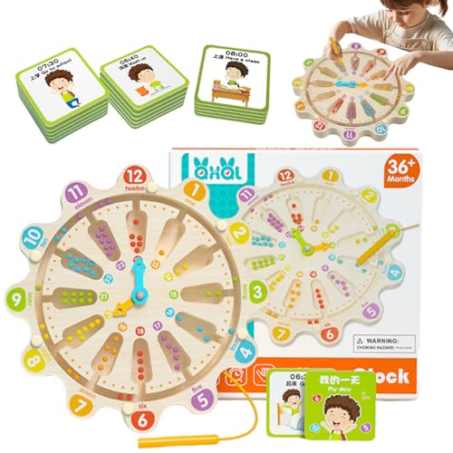 Magnetisches Labyrinth der Farben, magnetisches Puzzle in Form einer Uhr aus Holz – Lernspielzeug für Feinmotorik für 3 Jahre und älter – sensorisches Spiel für und Mädchen Magnetisches Labyrinth der Farben, magnetisches Puzzle in Form einer Uhr aus Holz – Lernspielzeug für Feinmotorik für 3 Jahre und älter – sensorisches Spiel für und Mädchen von Générique