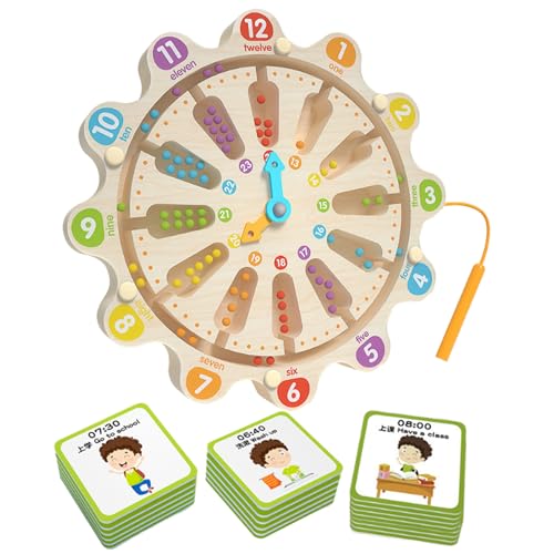 Magnetisches Labyrinthbrett, magnetisches Puzzle in Form einer Uhr, aus Holz, Lernspielzeug für Feinmotorik, für Kinder ab 3 Jahren – sensorisches Spiel für und Mädchen Magnetisches Labyrinthbrett, magnetisches Puzzle in Form einer Uhr, aus Holz, Lernspielzeug für Feinmotorik, für Kinder ab 3 Jahren – sensorisches Spiel für und Mädchen von Générique