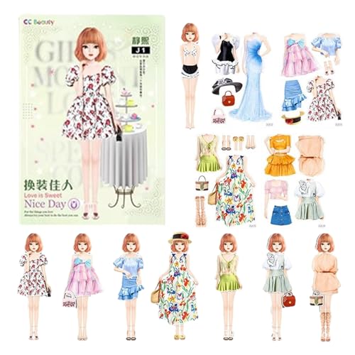 Magnetspiel zum Verkleiden | Magnet Paper Doll and Costumes – Magnet-Spiel aus Papier für Mädchen Weihnachten, Neujahr, Ostern, Geburtstagsgeschenke Magnetspiel zum Verkleiden | Magnet Paper Doll and Costumes – Magnet-Spiel aus Papier für Mädchen Weihnachten, Neujahr, Ostern, Geburtstagsgeschenke von Générique