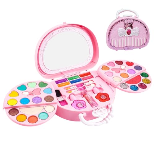 Make-up-Set für Mädchen, Kosmetik-Sets für Mädchen, Prinzessinnen-Make-up-Kits, waschbare Kosmetik-Sets | Schönheitsset, tragbares und sicheres Make-up-Spielzeug für alles von Générique