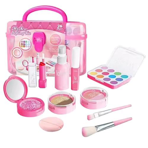 Make-up-Set für Mädchen | Waschbares echtes Kosmetik-Make-up-Set | Prinzessinnen-Geburtstagsspiel Make-up-Spielzeug | Prinzessinnen-Weihnachts-Eitelkeit Make-up-Set für Mädchen | Waschbares echtes Kosmetik-Make-up-Set | Prinzessinnen-Geburtstagsspiel Make-up-Spielzeug | Prinzessinnen-Weihnachts-Eitelkeit von Générique
