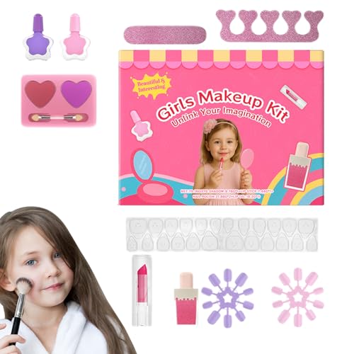 Makeup Kids, Pretend Kosmetikset, 3,35 x 5,31 Zoll Multifunctional Playsets, sicheres Material, tragbares kompaktes Design für Dress Up Cosplay School Halloween Travel Activities Makeup Kids, Pretend Kosmetikset, 3,35 x 5,31 Zoll Multifunctional Playsets, sicheres Material, tragbares kompaktes Design für Dress Up Cosplay School Halloween Travel Activities von Générique