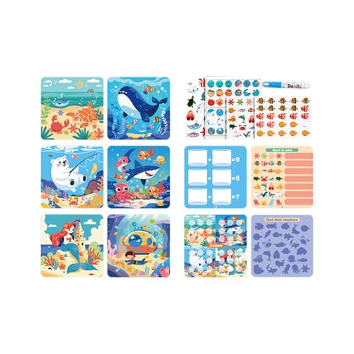 Malen mit Wasserbüchern für die, Aquarell-Malbuch für die - Wiederverwendbares Aquarell-Malbuch | Water Doodle Activity Toys for Toddler Girls Boys Children von Générique