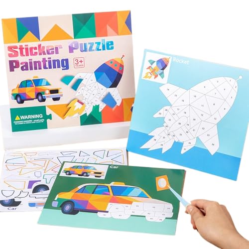 Malen nach Aufklebern | Puzzlebuch, selbstklebend, Tiere, 3D-Kit, kreative Lernspiele, Tiere, Cartoons, Fahrzeug, Haus, Kindergarten Malen nach Aufklebern | Puzzlebuch, selbstklebend, Tiere, 3D-Kit, kreative Lernspiele, Tiere, Cartoons, Fahrzeug, Haus, Kindergarten von Générique