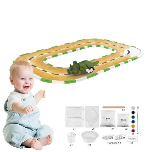 Malspielzeug auf der Strecke, Spielzeug auf der Malbahn – Malset für Spielzeuge, DIY-Montage | Glattes Schienenset mit bunten Farben und Pinseln, Spielset Malspielzeug auf der Strecke, Spielzeug auf der Malbahn – Malset für Spielzeuge, DIY-Montage | Glattes Schienenset mit bunten Farben und Pinseln, Spielset von Générique