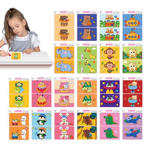 Matching Game Cards, Toddler Find Difference, 8,27 x 5,83 Zoll Lernen, Developmental Skills, Fault Finding Game für kognitive Entwicklung, Kinder 's Activity, Preschool Matching Game Cards, Toddler Find Difference, 8,27 x 5,83 Zoll Lernen, Developmental Skills, Fault Finding Game für kognitive Entwicklung, Kinder 's Activity, Preschool von Générique
