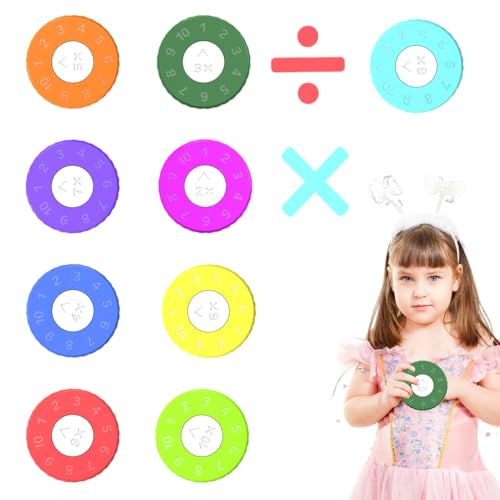 Math Fidget, Mathematischer Spinner, Spielzeug für 9 Teile – Fidget Learning Math Game Number Sensorisches Spielzeug für die Reiseschule von Générique