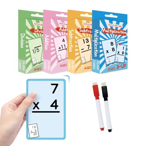 Math Learning , Home School Dry Erase Multiplication Cards, Lernwerkzeug für Kinder 6 Jahren, Improves Math Skills für Klassenzimmer, Wiederverwendbare Lernhilfe von Générique