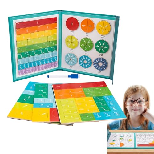 Math Math Magnetisch – Set mit Lernbüchern in Bruchteilung, Lernhandlungen aus Holz | Mathematische Spiele für Grundschulen, Klassenset für praktisches Lernen, P Math Math Magnetisch – Set mit Lernbüchern in Bruchteilung, Lernhandlungen aus Holz | Mathematische Spiele für Grundschulen, Klassenset für praktisches Lernen, P von Générique