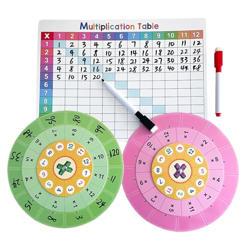 Math Multiplication Spinner, Lernspielzeug, niedlich, wiederverwendbar, Mathematics Facts Spinner, lustiges Math-Spiel für Übung und Studium, für Kinder im Klassenzimmer zu Hause Math Multiplication Spinner, Lernspielzeug, niedlich, wiederverwendbar, Mathematics Facts Spinner, lustiges Math-Spiel für Übung und Studium, für Kinder im Klassenzimmer zu Hause von Générique