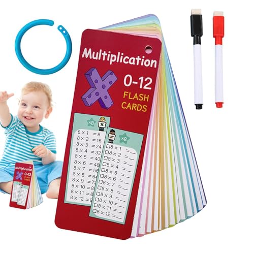 Mathematische Karten, mathematische Flash-Karten | Mathematische Lernkarten für Flash-Karten, mathematisches Kartenspiel 14 x Zahlen für Schule und Zuhause von Générique