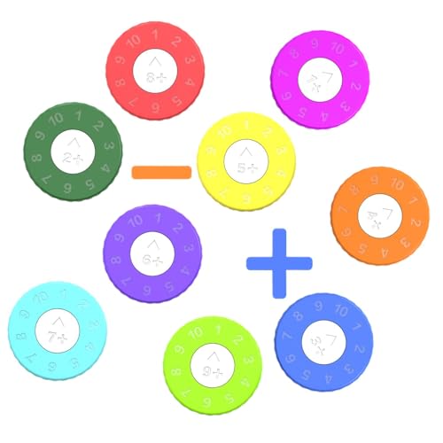 Mathematischer Spinner, Fidget Math – 9 Stück Spinner Spielzeug Mathe macht Fidget Spiel – Spinner Fidget Toy Lernnummer Sensorisches Spielzeug für die von Générique