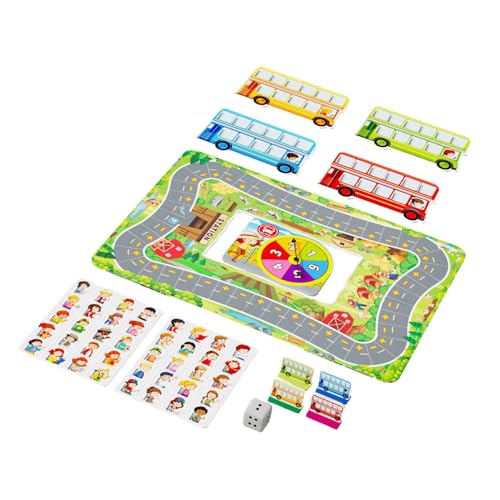 Mathematisches Puzzle-Tischspiel – Hinzufügungsset für Busstopp, logisches Zählspielzeug, Aktivität zum Lernen von Zahlen | Beleuchtungswerkzeug mit bunten Teilen, Lehrern von Générique
