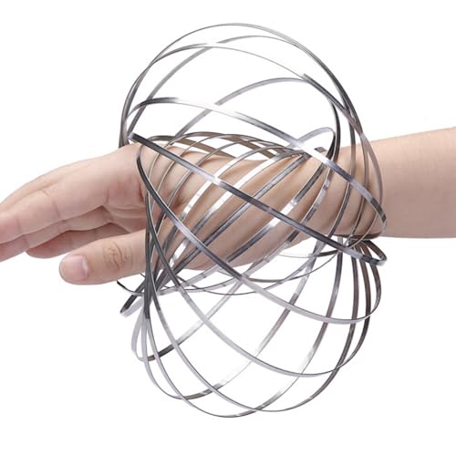 Metallarmring aus – kinetischer Ablaufring aus Edelstahl, magisches Armbandspielzeug zur Linderung von Belastungen | Lernring, Tanzzubehör von Générique