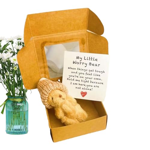 Mini-Bär, klein, getuftetes Tier, handgefertigt, Taschen-Spielzeug, mit inspirierender Karte, für Kinder, Babyparty, Christmas, Valentine's Day, Box inklusive Männer und Frauen Mini-Bär, klein, getuftetes Tier, handgefertigt, Taschen-Spielzeug, mit inspirierender Karte, für Kinder, Babyparty, Christmas, Valentine's Day, Box inklusive Männer und Frauen von Générique