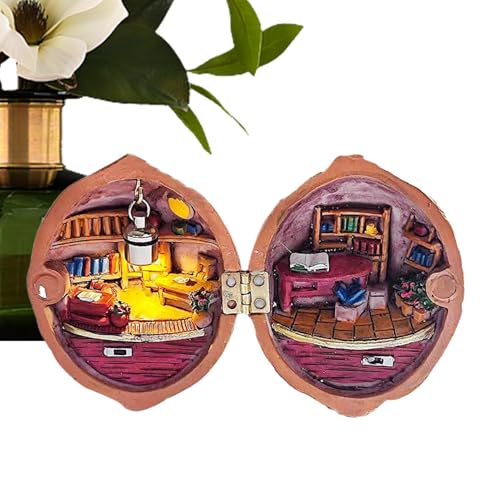 Miniatur Buchhandlung aus Nussschalen Tiny World Inside Walnuts Walnut Shell Library House | Geheime Szene Ornament aus Harz Nut Bildung Handwerk Miniatur Buchhandlung aus Nussschalen Tiny World Inside Walnuts Walnut Shell Library House | Geheime Szene Ornament aus Harz Nut Bildung Handwerk von Générique