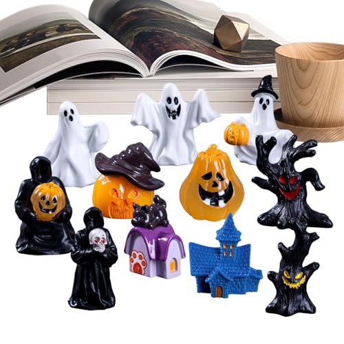 Miniatur-Figuren für Halloween – Gothic Miniatur-Figuren für Halloween, 11-teilig, dekoratives Accessoire, gruselig, aus Kunstharz, wiederverwendbar, für Nachttisch, Schlafzimmer, Garten, Schlafsaal Miniatur-Figuren für Halloween – Gothic Miniatur-Figuren für Halloween, 11-teilig, dekoratives Accessoire, gruselig, aus Kunstharz, wiederverwendbar, für Nachttisch, Schlafzimmer, Garten, Schlafsaal von Générique