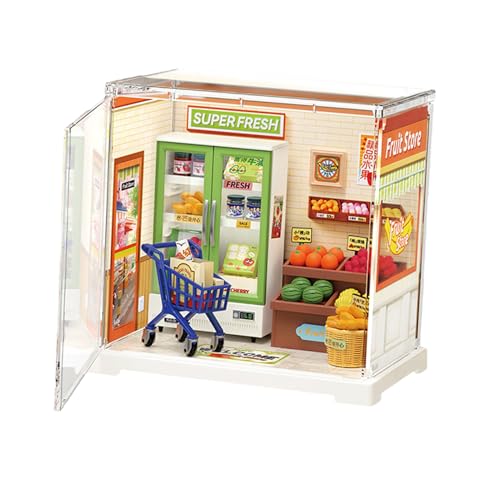 Miniatur-Haus-Kits für Erwachsene – Handwerks-Set, klein, tragbar, leichtes Dekorationszubehör | Langlebiges Mini-Haus-Gebäude-Set, Miniatur-Handwerks-Set von Générique
