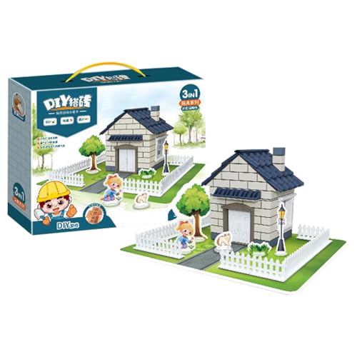 Miniatur-Haus-Set, kleines Hausmodell, handgefertigtes Puppenhaus-Set mit dekorativem Zubehör und realistischem Design für Wohnzimmer, Schlafzimmer, oder Büro, 1 Stück Miniatur-Haus-Set, kleines Hausmodell, handgefertigtes Puppenhaus-Set mit dekorativem Zubehör und realistischem Design für Wohnzimmer, Schlafzimmer, oder Büro, 1 Stück von Générique