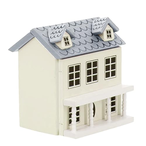 Miniatur-Puppenhäuser, Modell aus Holz, zum Bauen, Puppenhaus, handgefertigtes Modell-Set, zum Bauen, einfaches Lebenshaus für Miniaturliebhaber und Heimwerker von Générique