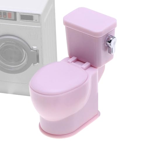 Miniatur-Toilette für Puppen – Miniaturmöbel für Toilette, Spielzeug | Lustige Toilette mit Wasserspül-Sound, Bastel-Toilette, Spielzeug-Haustoilette, von Générique