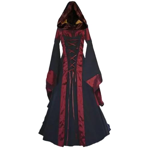 Mittelalterliche Halloween-Kleider für Damen, Vintage, Vampir und Hexe, Umhang, Gothic, viktorianisch, Renaissance, Cosplay, Karneval, Maskerade, Kostüm für Halloween, Maxikleider Mittelalterliche Halloween-Kleider für Damen, Vintage, Vampir und Hexe, Umhang, Gothic, viktorianisch, Renaissance, Cosplay, Karneval, Maskerade, Kostüm für Halloween, Maxikleider von Générique